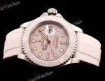 2016 Replica Rolex yachtmaster watch white rubber strap